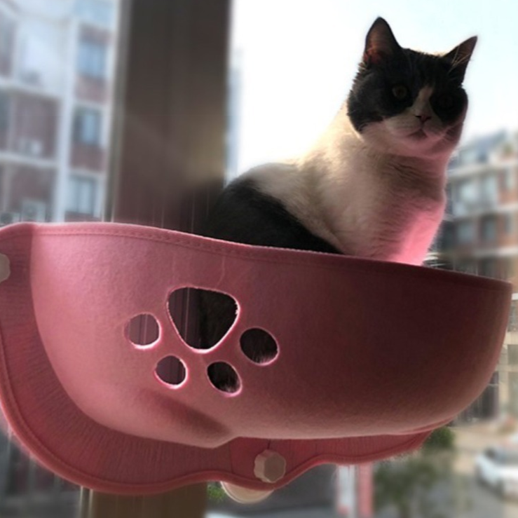 Cama Pet Suspensa SkyRest™ – Conforto Elevado para Gatos Observadores