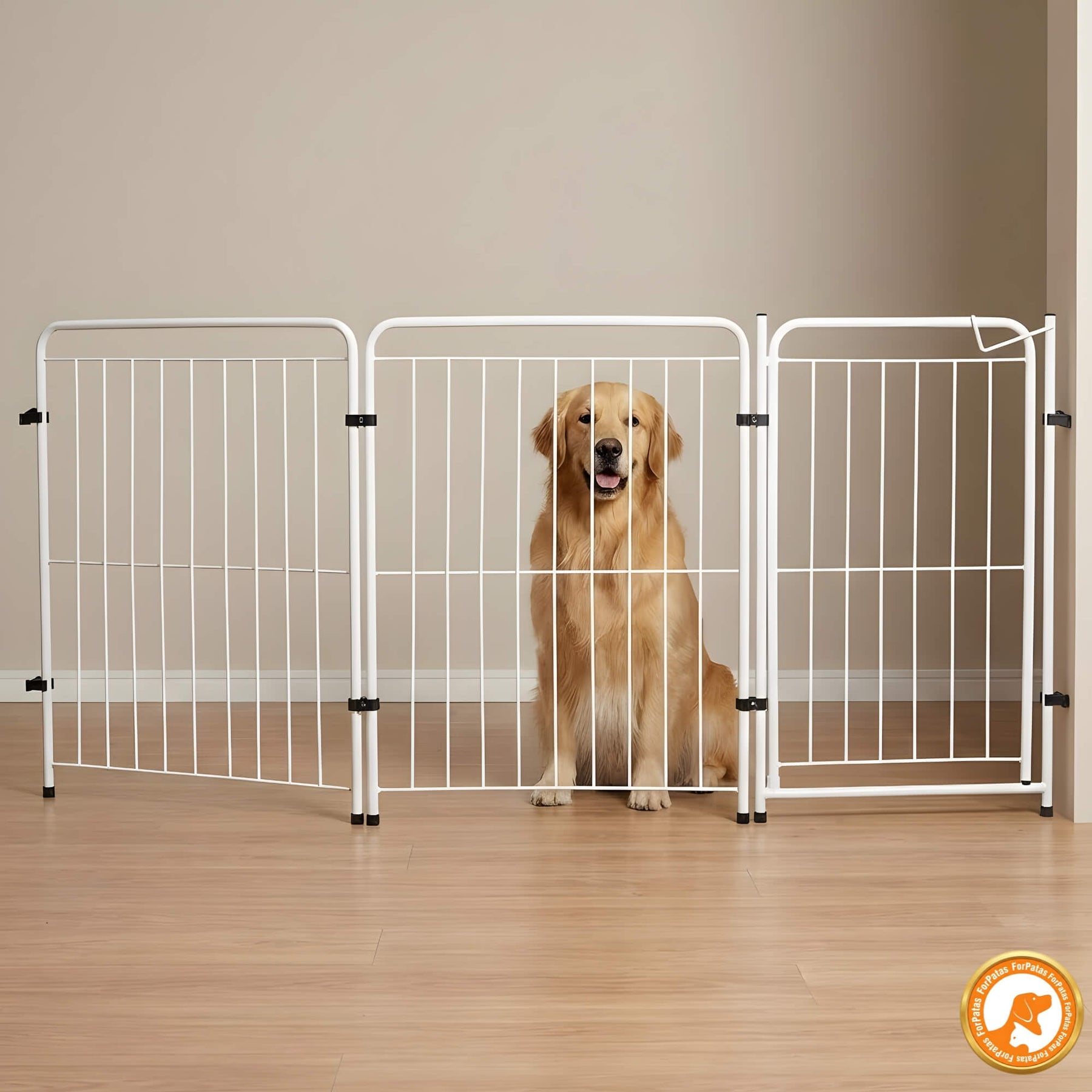 Cercado Pet Dobrável com Portão 82cm em Aço – Duty™ | Segurança Modular para Pets e Crianças