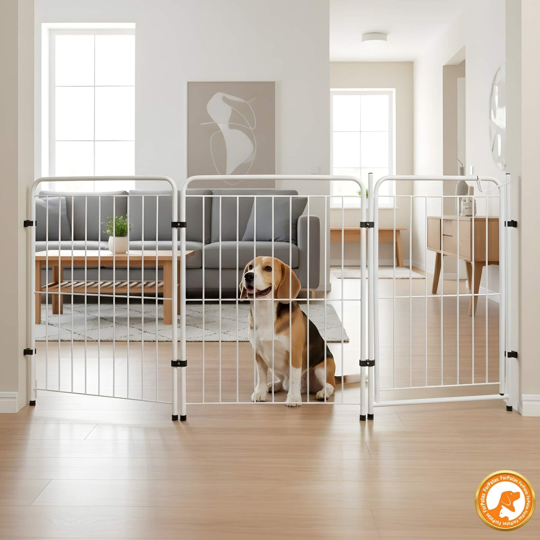 Cercado Pet Dobrável com Portão 82cm em Aço – Duty™ | Segurança Modular para Pets e Crianças
