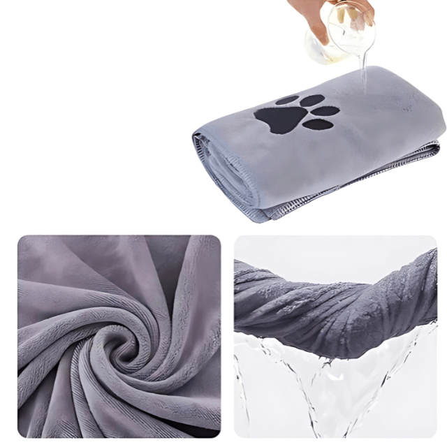 Toalha de Microfibra Super Premium para Cães e Gatos 90x60 – Enxuga 10x Mais | ForPatas