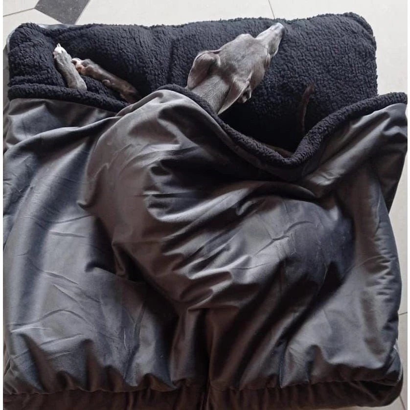 Cama Caverna Gigante Coberta Lavável 100x100 para Cachorro e Gato NestPaw™