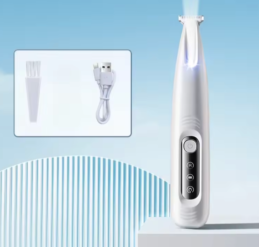 Aparador Elétrico TrimPet™ – Precisão Silenciosa com LED para Cães e Gatos