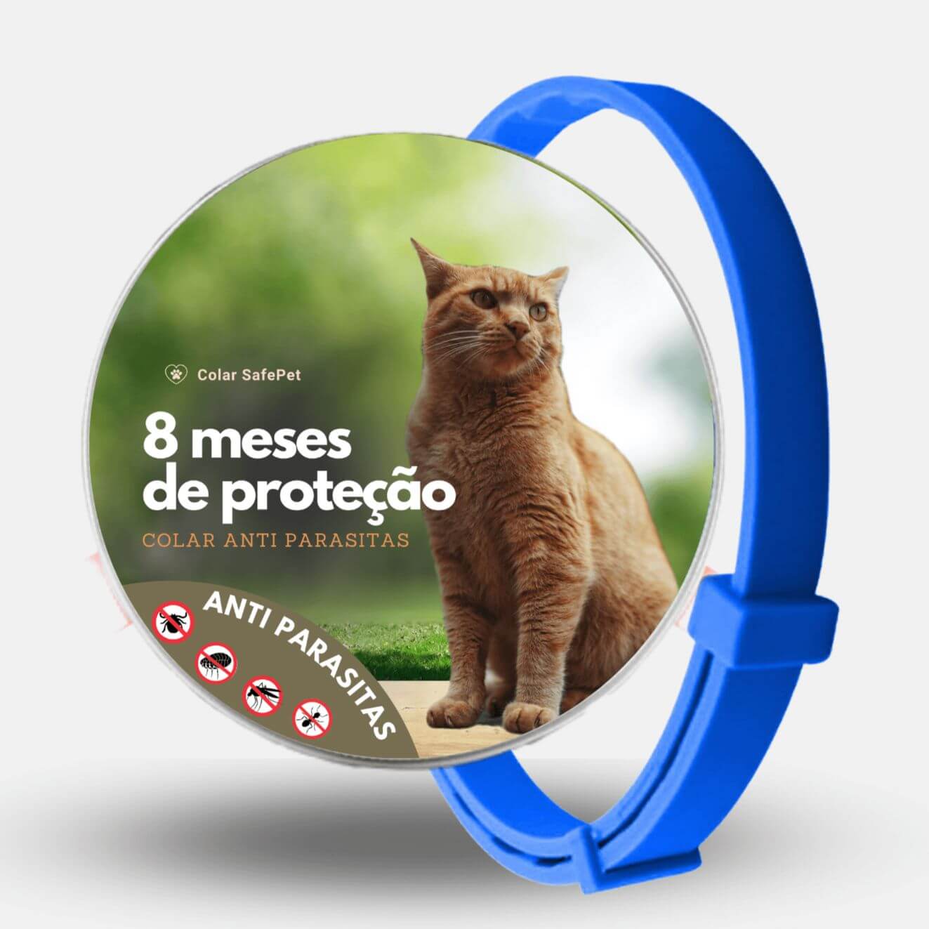 Coleira Anti Pulgas, Carrapatos e Mosquitos 100% Natural – Proteção até 8 Meses | ForPatas