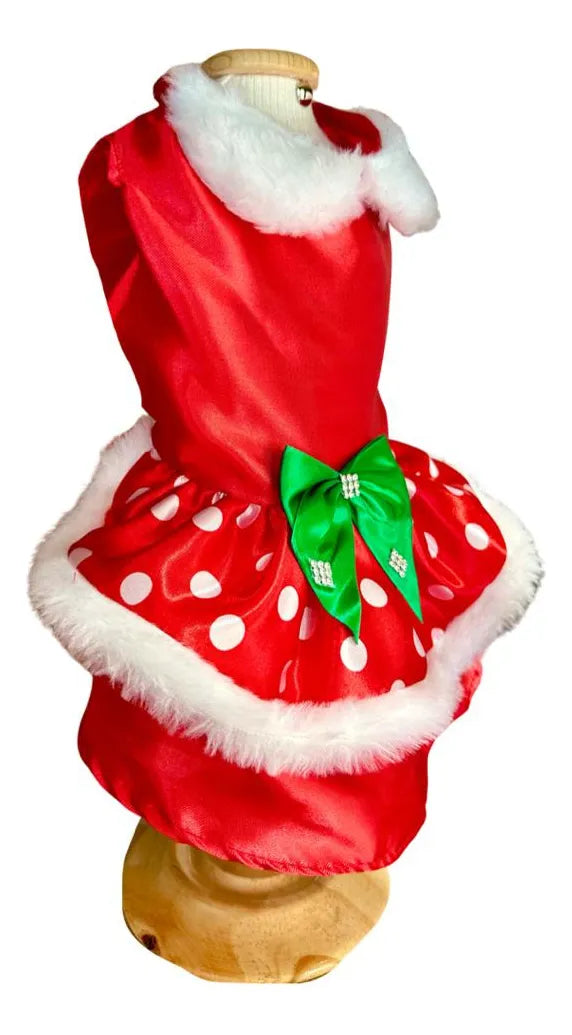 Vestido Natalino Mamãe Noel Sparkle™ – Luxo Para Cães e Gatos - by ForPatas