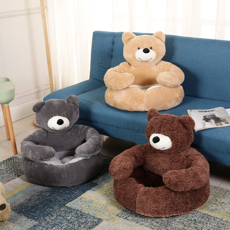 Cama Fofinha Bear para Pets Aconchego Antiestresse + Lavável – BearBed™ | Fundo Antiderrapante