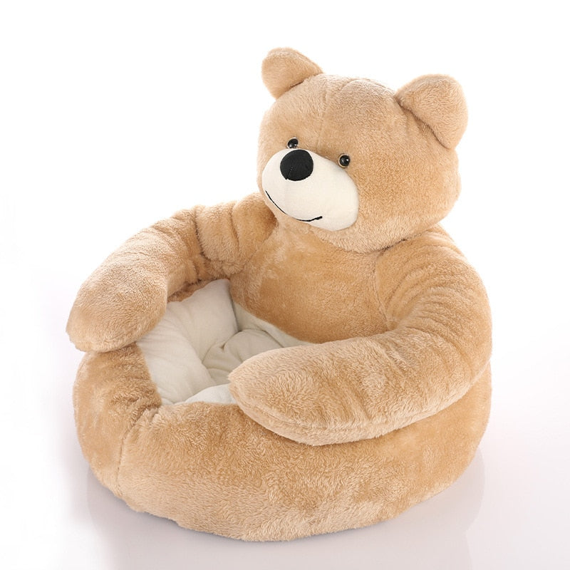 Cama Fofinha Bear para Pets Aconchego Antiestresse + Lavável – BearBed™ | Fundo Antiderrapante