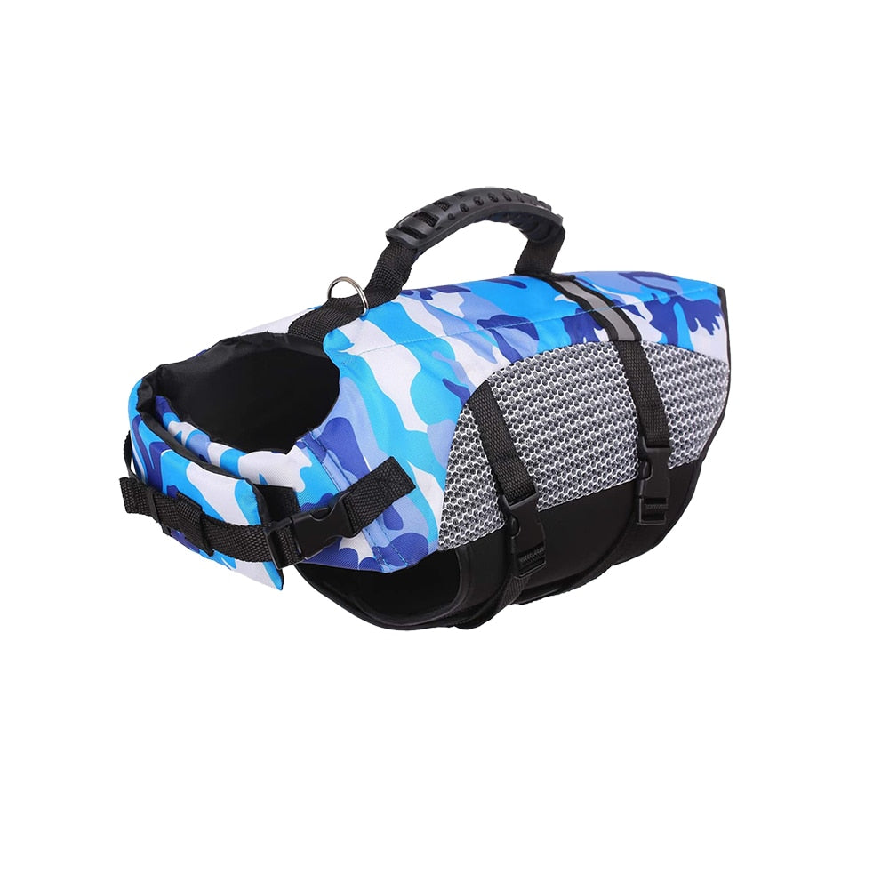 Colete Salva-Vidas Camuflado Neon para Pets – WavePet™ | Segurança e Conforto