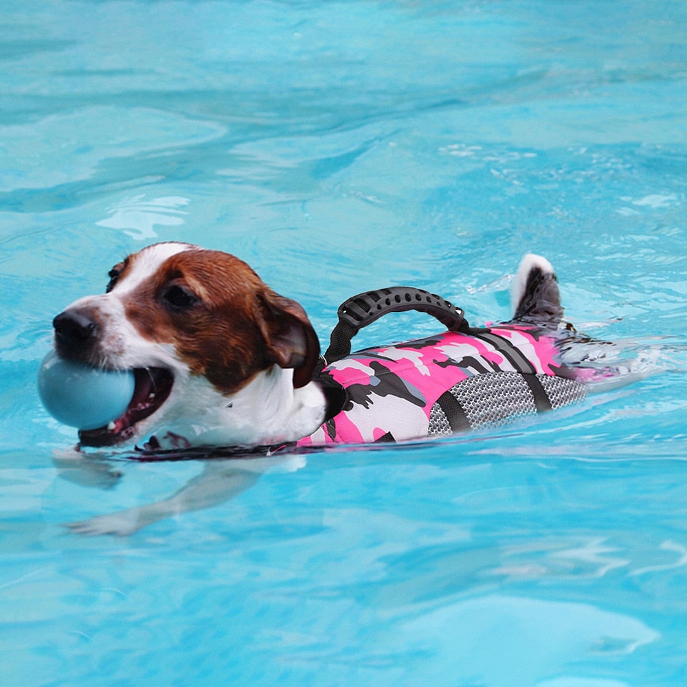 Colete Salva-Vidas Camuflado Neon para Pets – WavePet™ | Segurança e Conforto