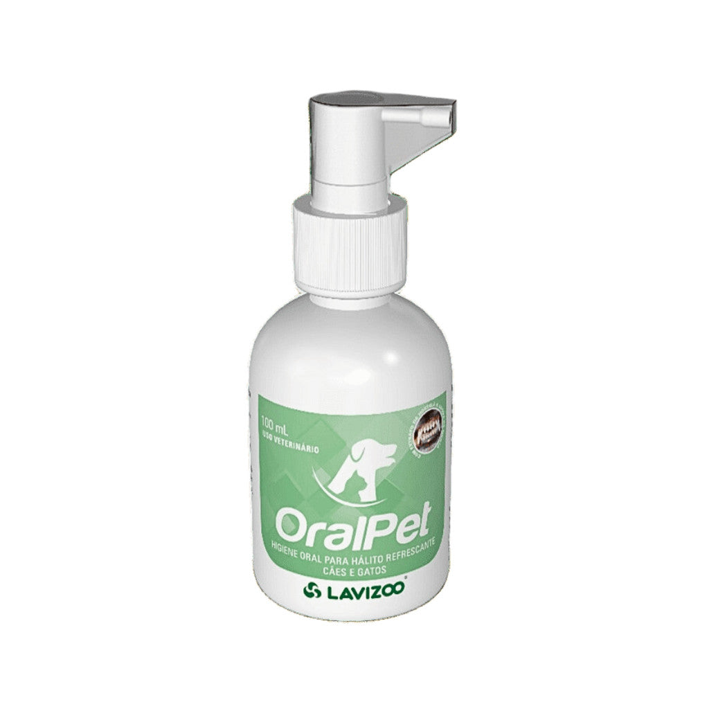 Oralpet Spray 100ml – Anti-Tártaro, Mau Hálito e Gengivite para Cães e Gatos – Lavizoo™