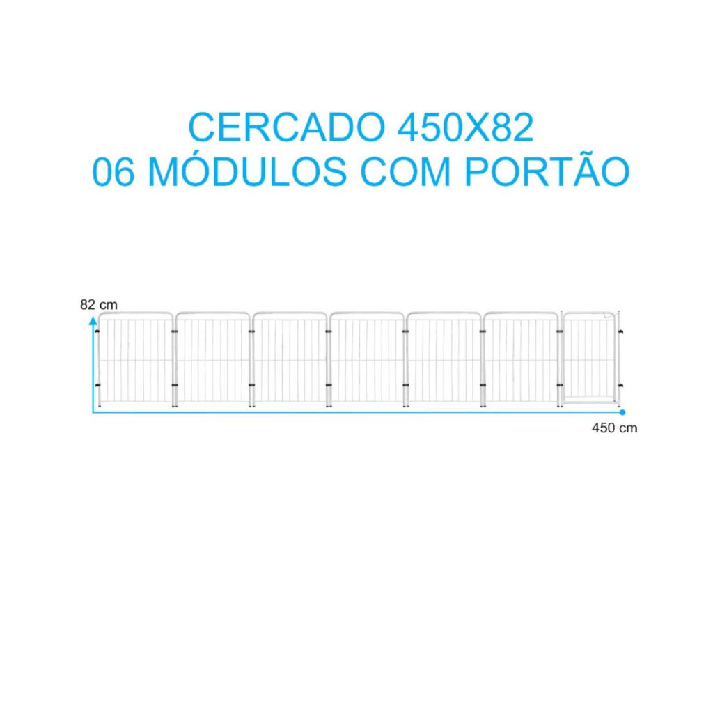 Cercado Pet Dobrável com Portão 82cm em Aço – Duty™ | Segurança Modular para Pets e Crianças