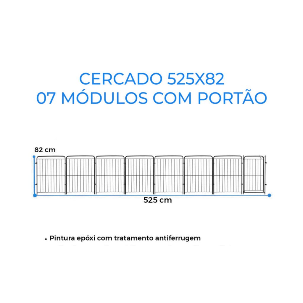 Cercado Pet Dobrável com Portão 82cm em Aço – Duty™ | Segurança Modular para Pets e Crianças