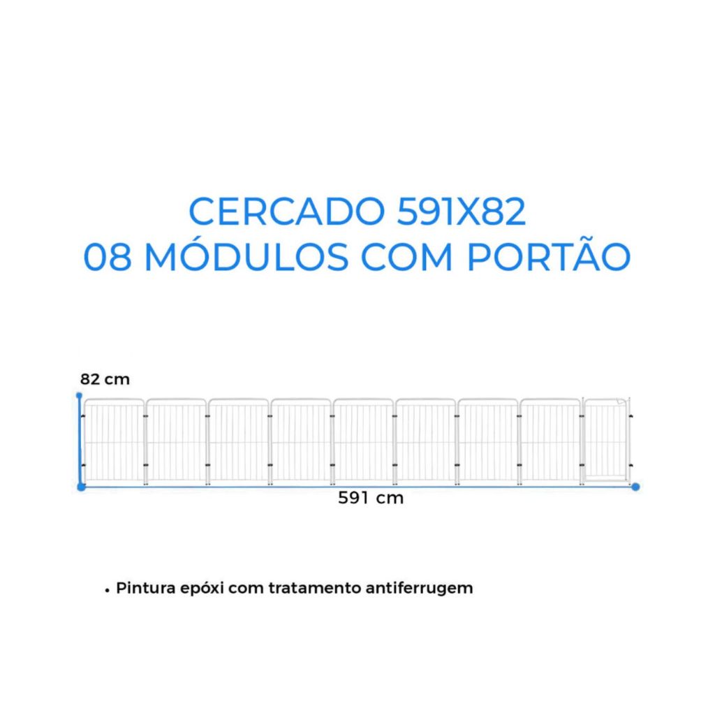 Cercado Pet Dobrável com Portão 82cm em Aço – Duty™ | Segurança Modular para Pets e Crianças