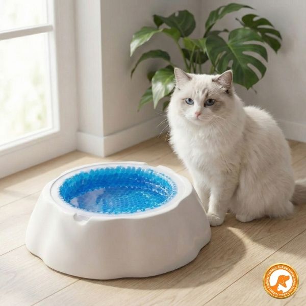 Tigela Gelada para Cães e Gatos – Água Sempre Fresquinha | ForPatas