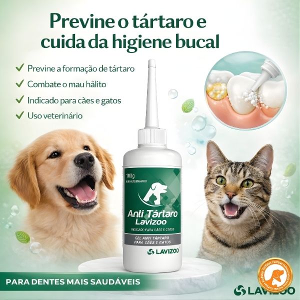 Gel Anti Tártaro Lavizoo + Dedeira – Higiene Bucal e Hálito Fresco para Pets | ForPatas