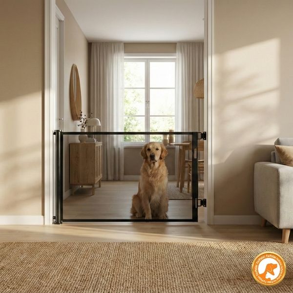 Portão Telescópico Super Reforçado para Pets – Retrátil 1,50m a 3m | ForPatas