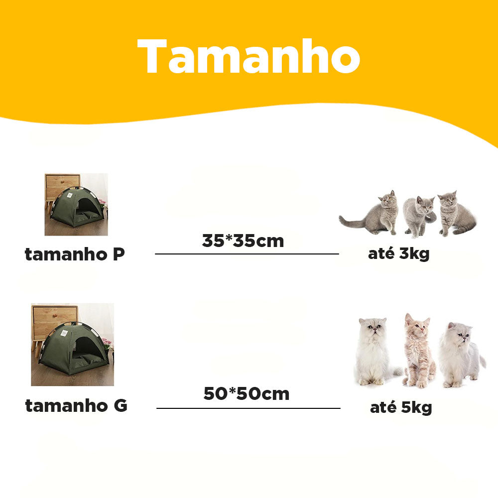 Cama Toca Barraca para Gato - Muttly™