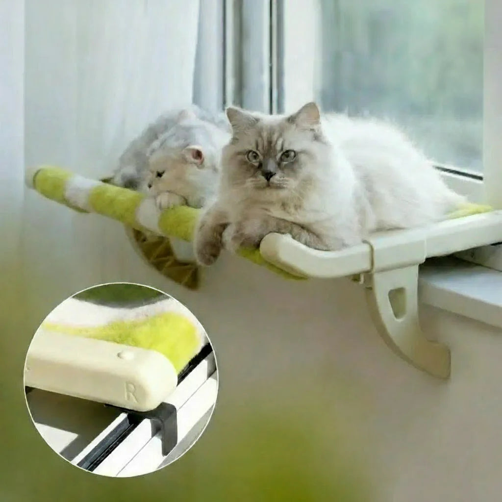 Cama Suspensa para Gatos na Janela Sem Furação – Snouty™ | Conforto Elevado e Vista Perfeita