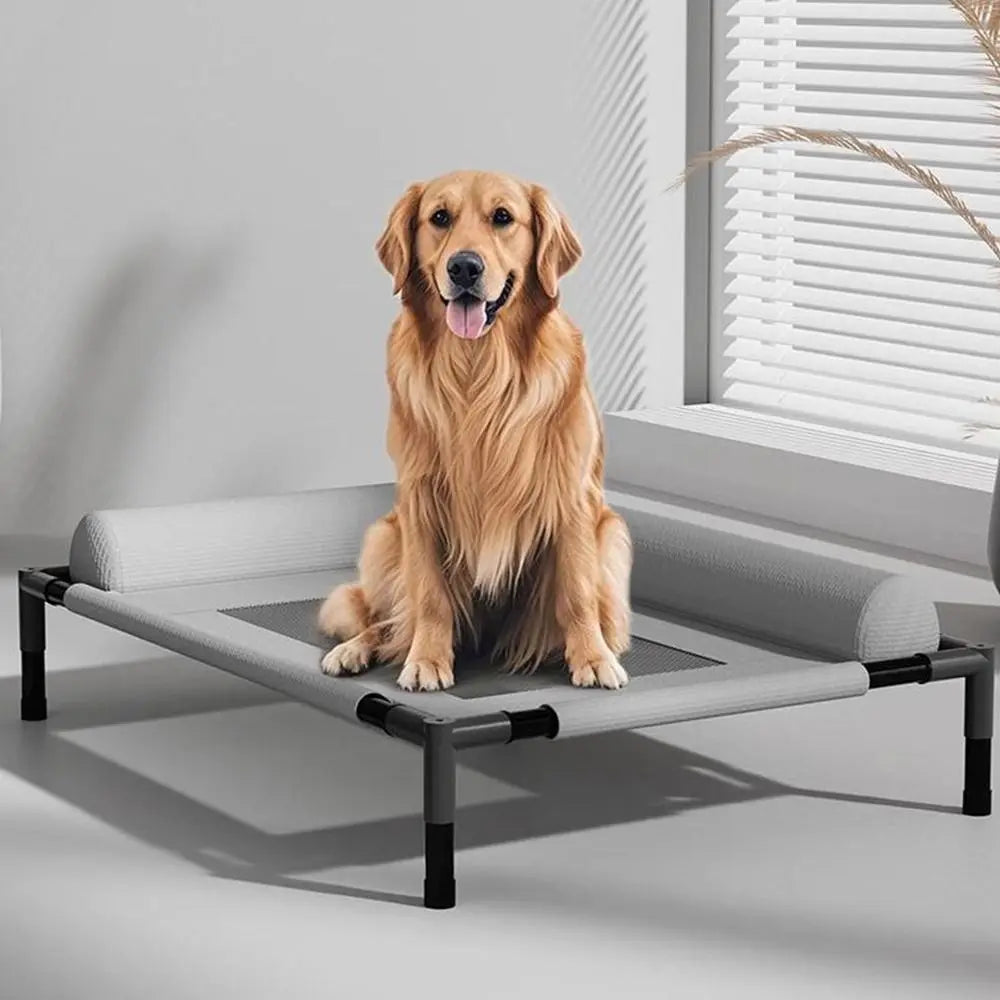 Cama Pet Elevada Confortável – Lupzy™ | Saúde, Praticidade e Estilo