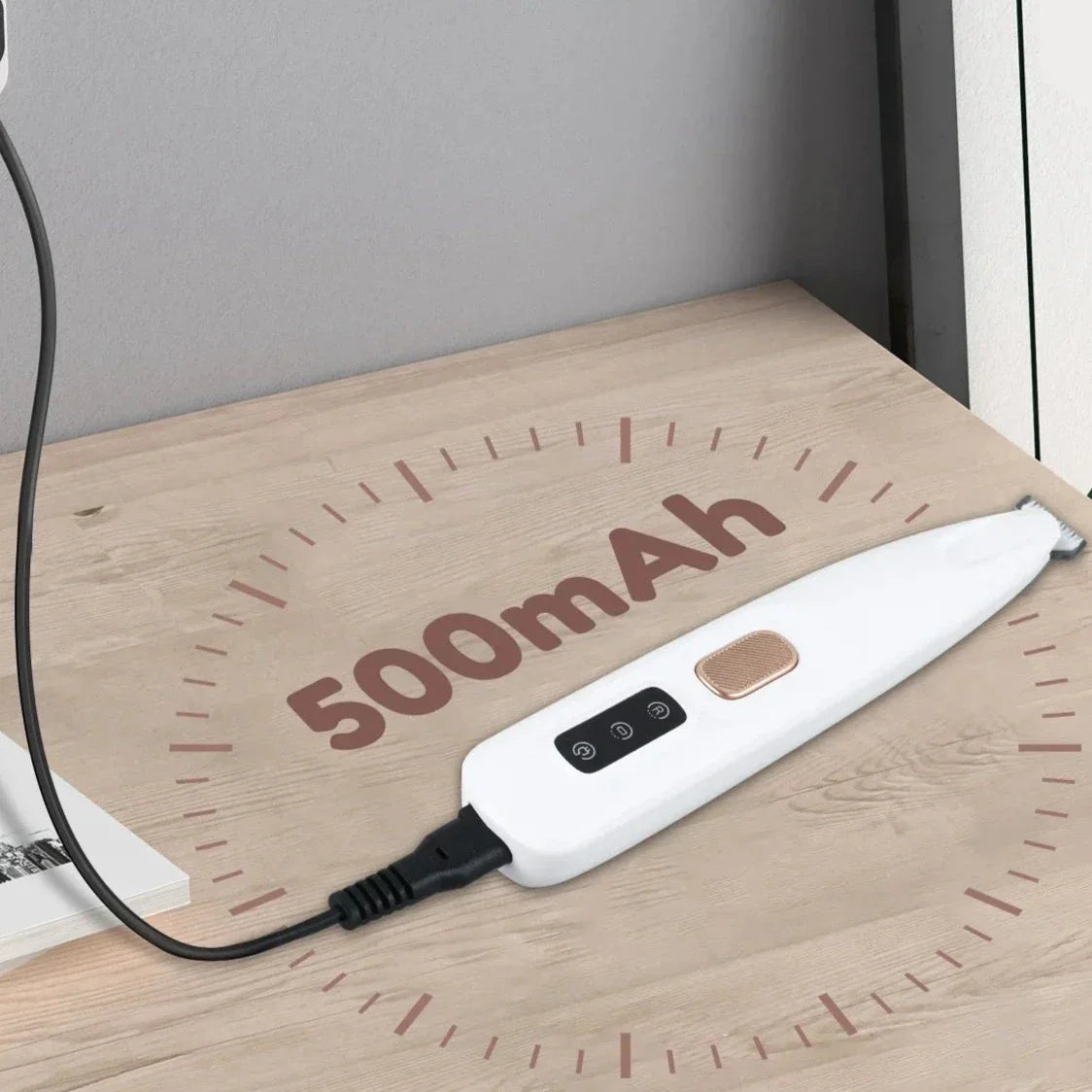 Aparador Elétrico TrimPet™ – Precisão Silenciosa com LED para Cães e Gatos