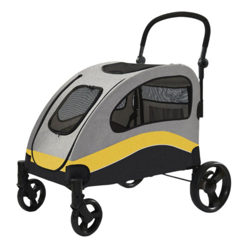 Carrinho de Passeio Dobrável até 60kg para Cachorro e Gato Grande Porte Impermeável PC406 Roverly™ - Carrinho de Passeio