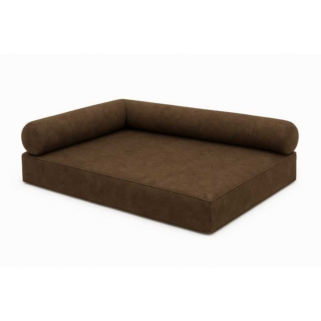 Cama Pet Premium M/G 80x60cm com Encosto Ergonômico – Lupzy™ | Conforto, Proteção e Elegância