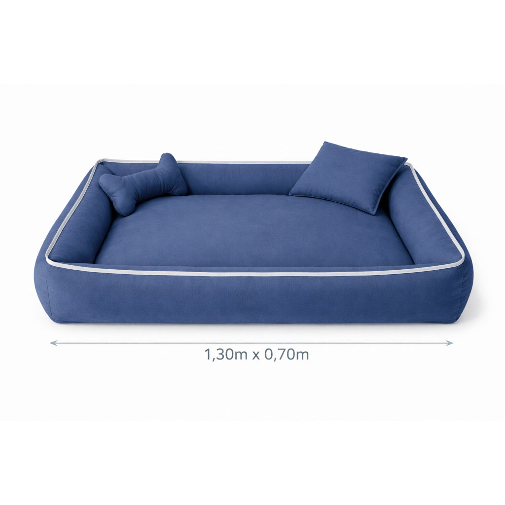 Cama Grande Lavável com Zíper e Enchimentos Removíveis para Cachorro e Gato BigNest™