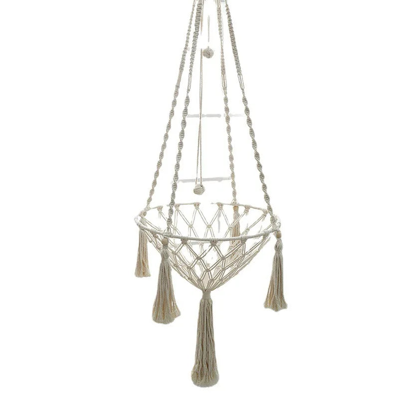 Cama Suspensa Artesanal para Gatos Estilo Rede – Snouty™ | Conforto Natural e Descanso Elevado