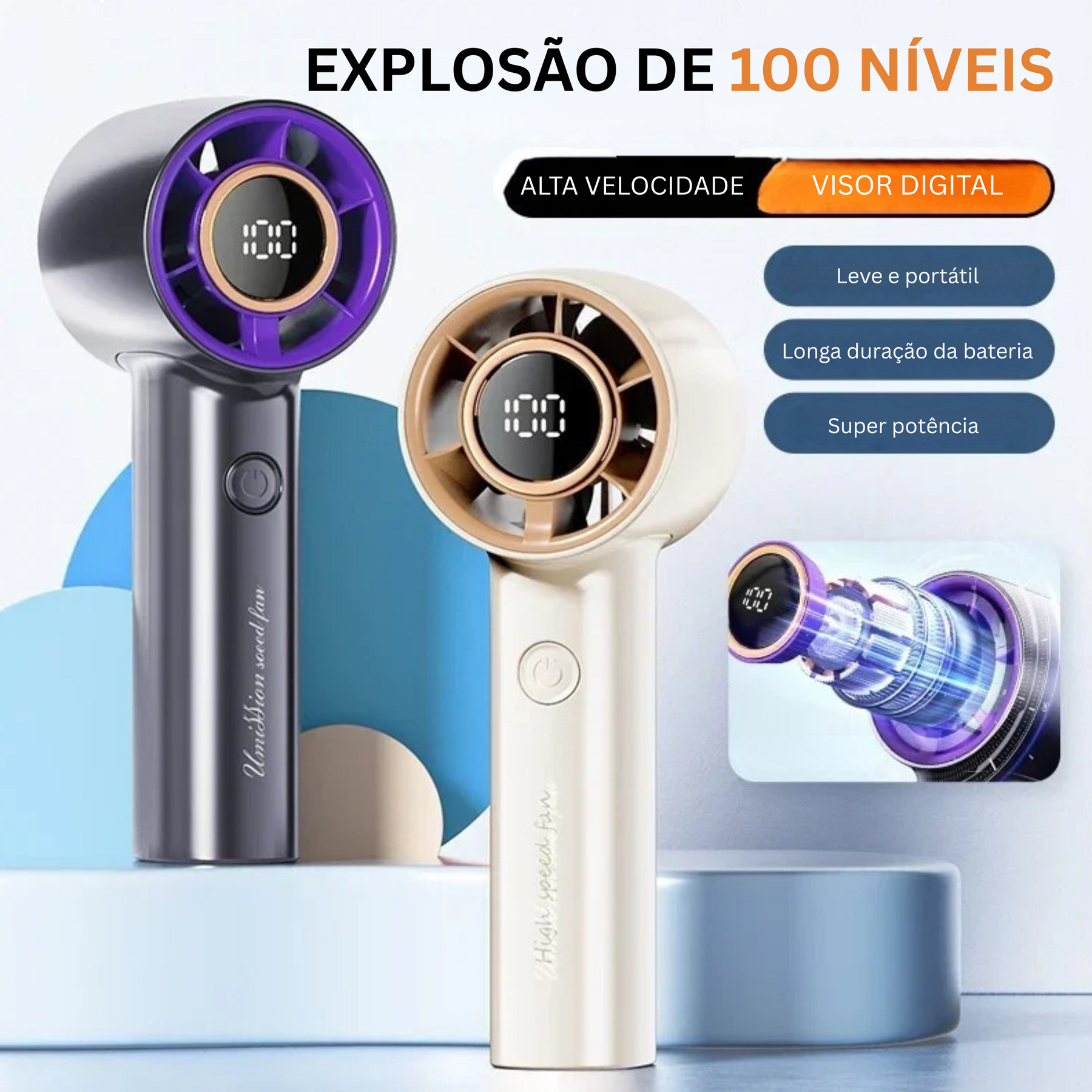 Secador Portátil Silencioso USB para Pets – BreezyPet™