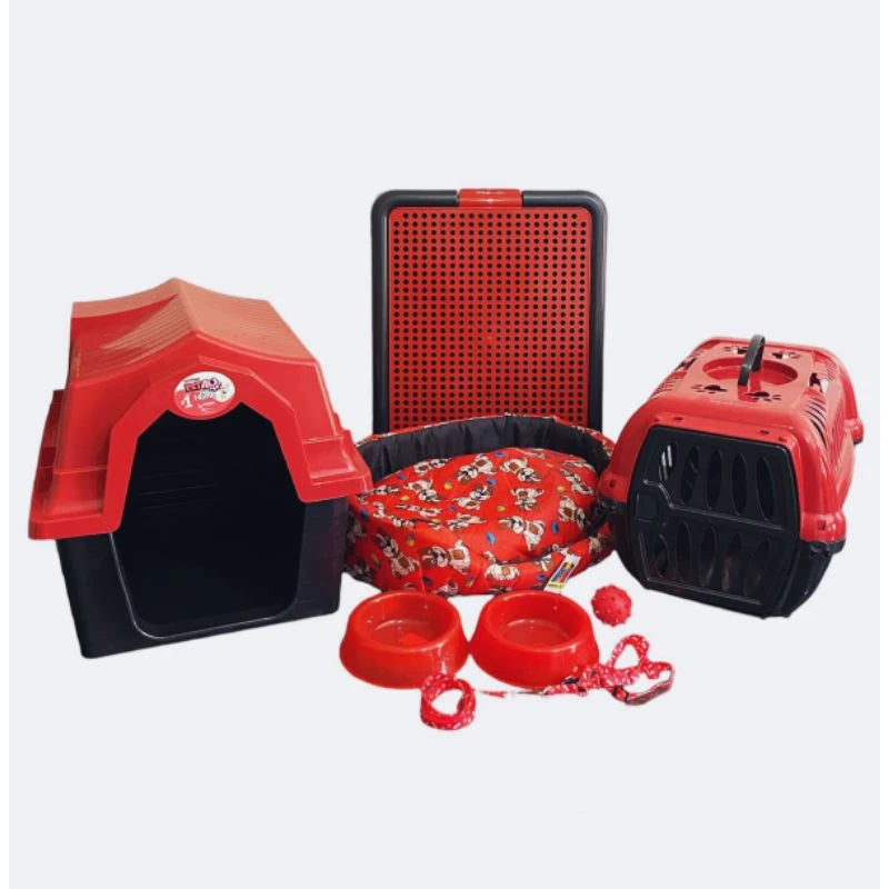 Kit Cachorro Completo Pequeno Porte com Cama, Sanitário e Acessórios – Lupzy™ | Tudo para o Conforto Diário
