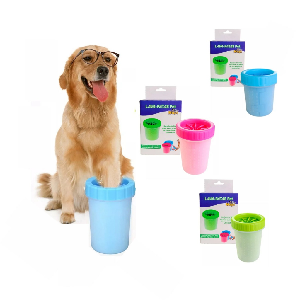 Lava Patas Original Pet Higiênico Patinhas Limpas Cães Gatos Pets