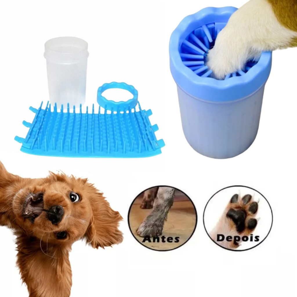 Lava Patas Original Pet Higiênico Patinhas Limpas Cães Gatos Pets