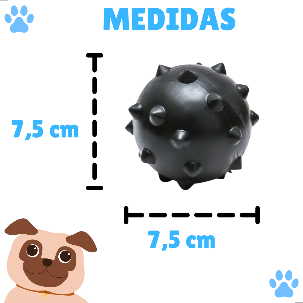 Kit Brinquedo Mordedor para Cachorro Pneu G + Bola Cravo Maciça 75mm + Osso Grande Black com Corda