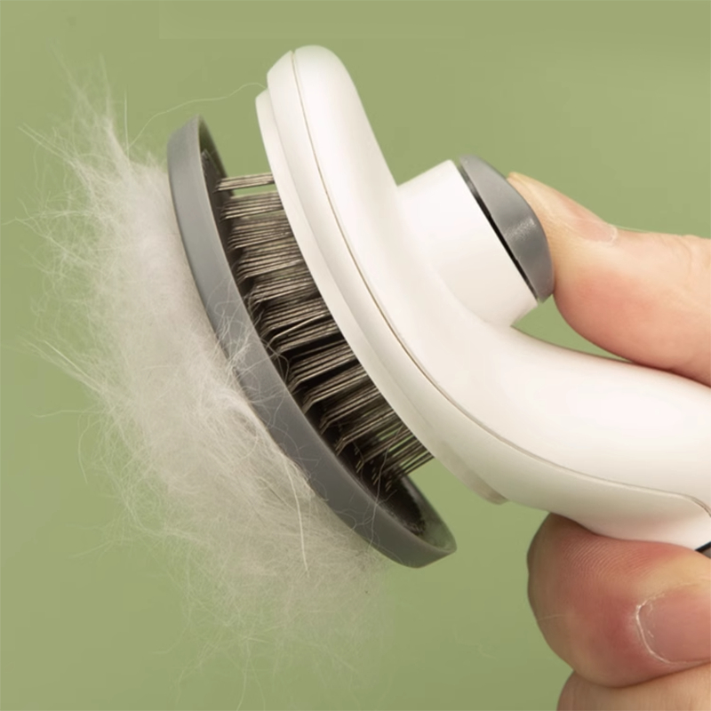 Escova Pente Plástico Ferro Para Pentear e Remover Tirar Pelos Dos Pets Cães E Gatos