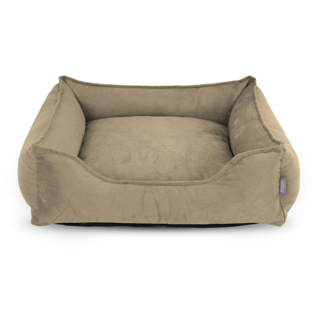 Cama Pet Suede com Zíper e Fundo Impermeável – Mileva | Conforto Aconchegante para Todos os Portes