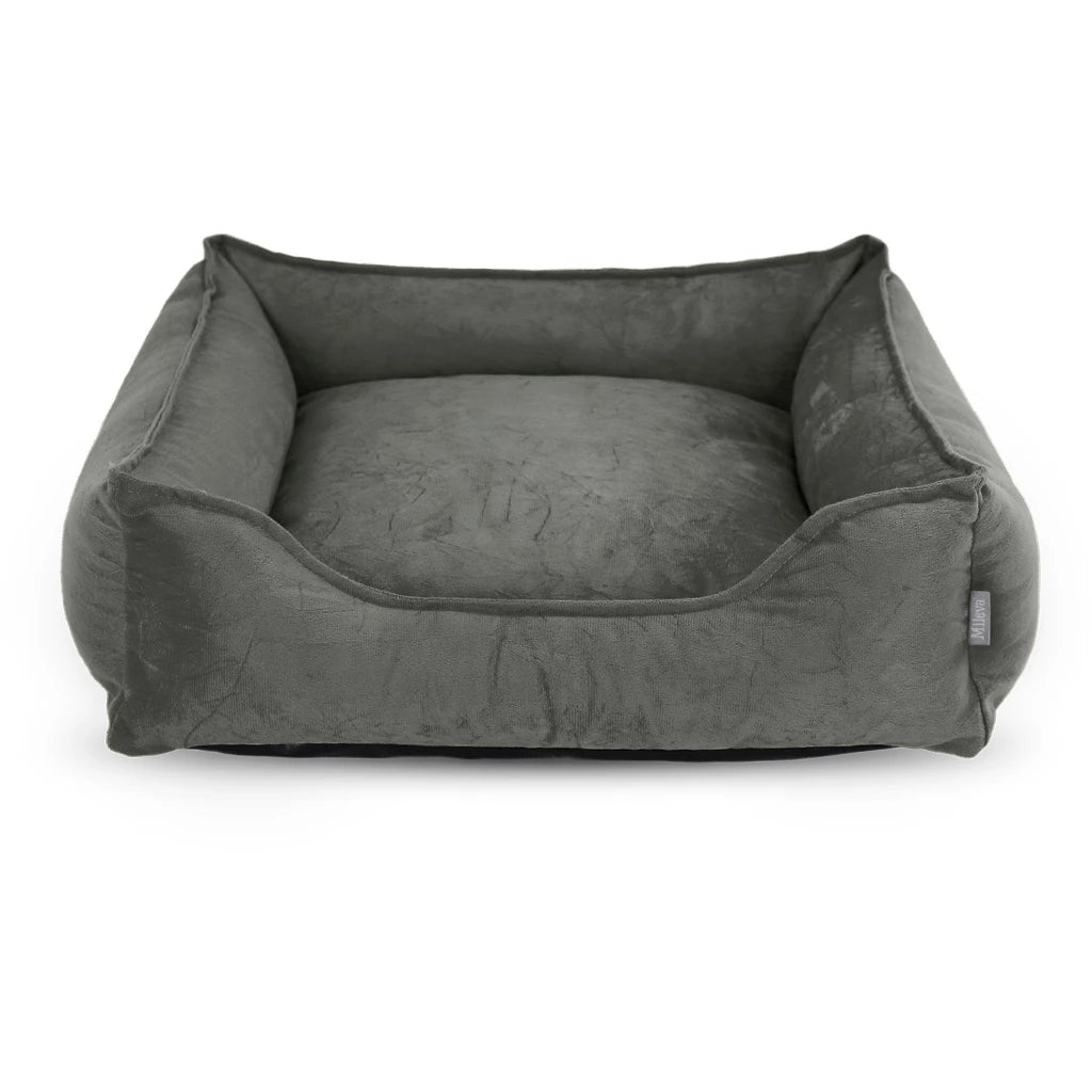 Cama Pet Suede com Zíper e Fundo Impermeável – Mileva | Conforto Aconchegante para Todos os Portes