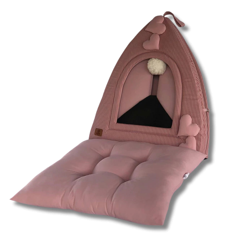 Cama Toquinha Pet Iglu Luxo com Almofada Removível para Cães e Gatos – CozyIglu™ | Aconchego Premium