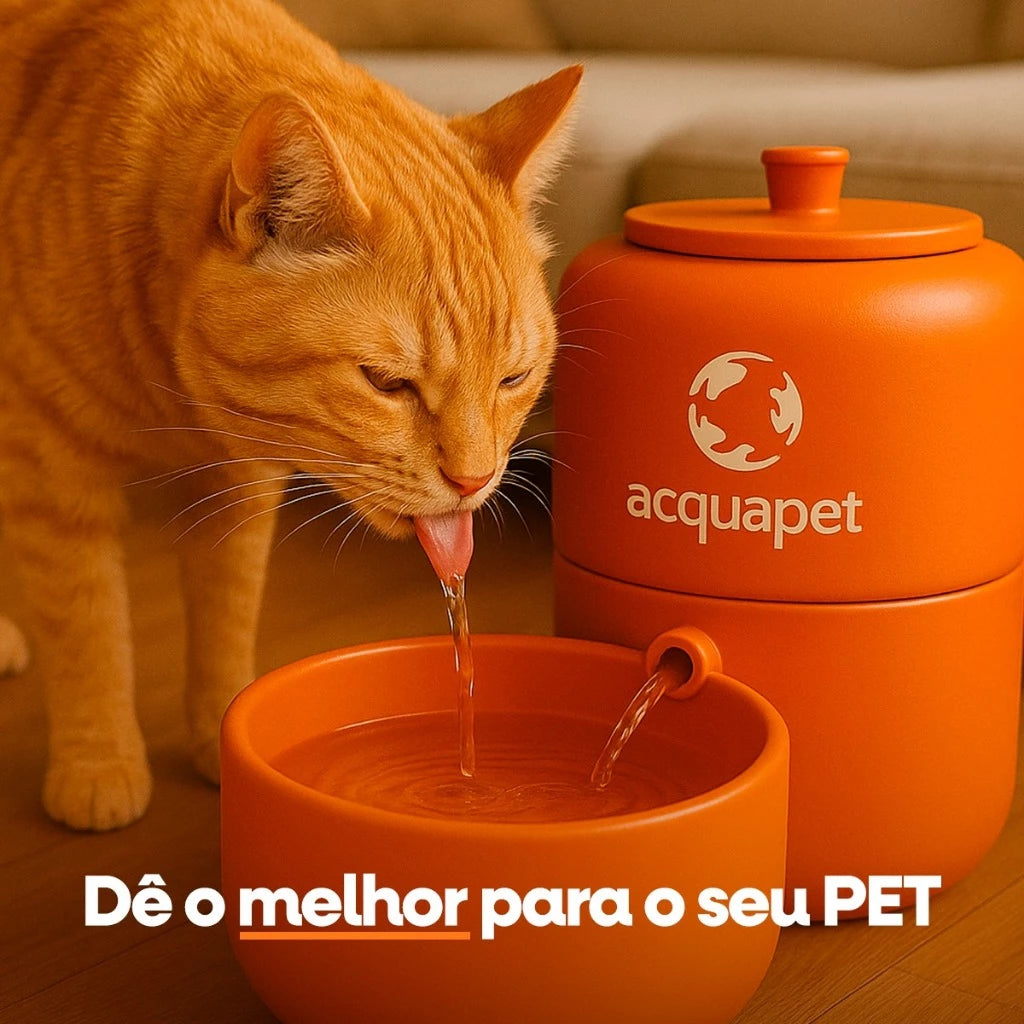 Fonte Bebedouro 4L com Filtro de Carvão e Bomba Silenciosa para Cachorro e Gato Bivolt AcquaPet™