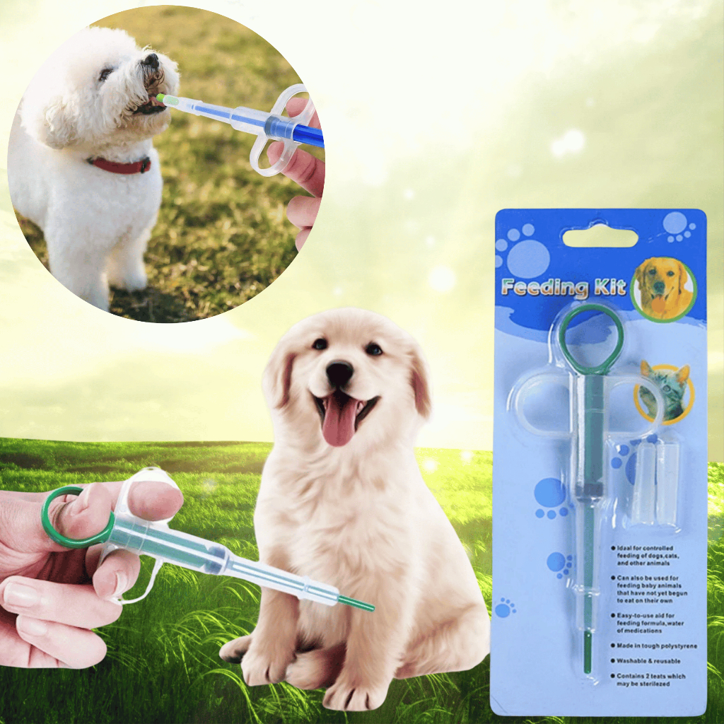 Aplicador De Comprimidos remédios Alimentador Pet Seringa Para Cães e Gatos