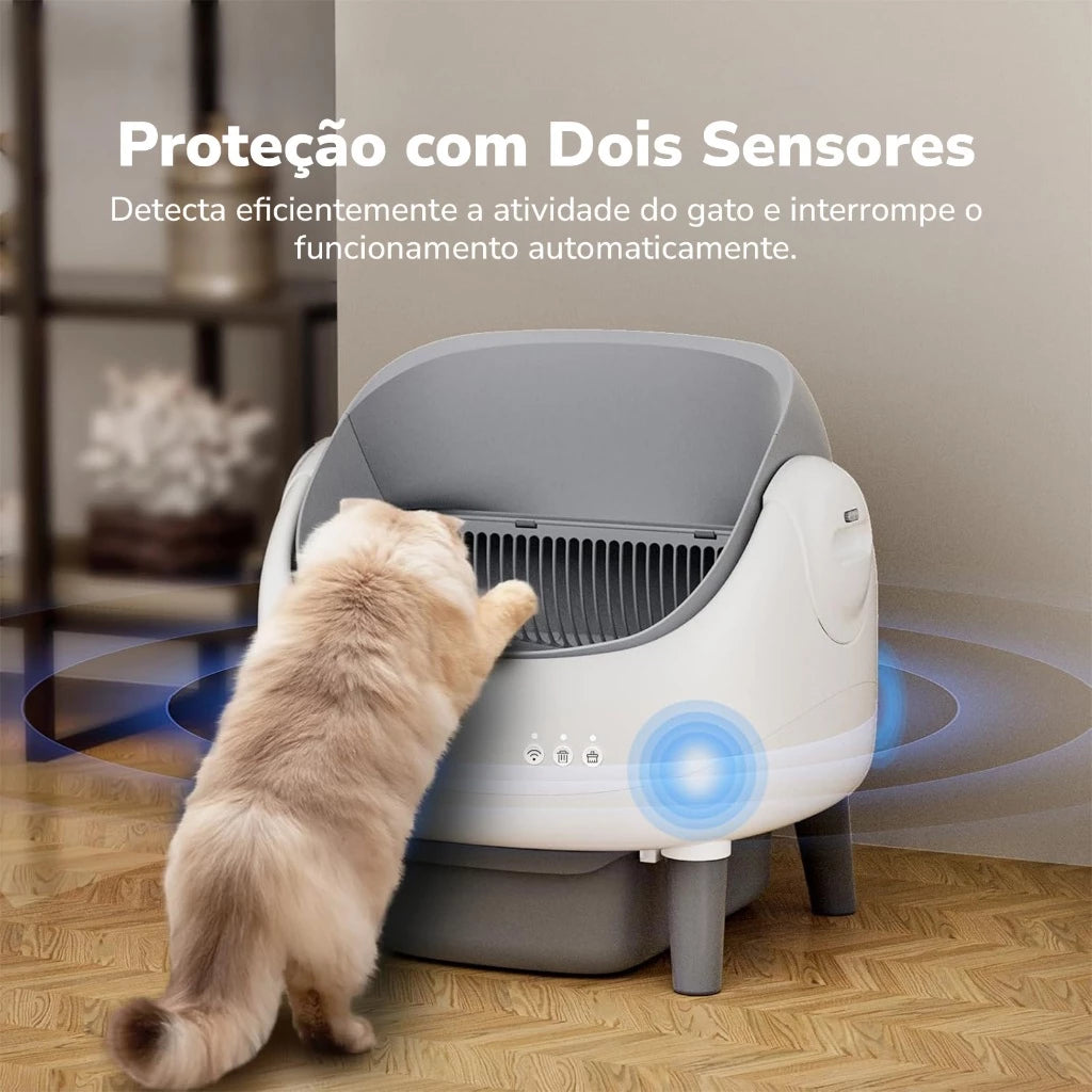 Caixa de Areia Autolimpante com App e Controle Inteligente para Gato Newpet™