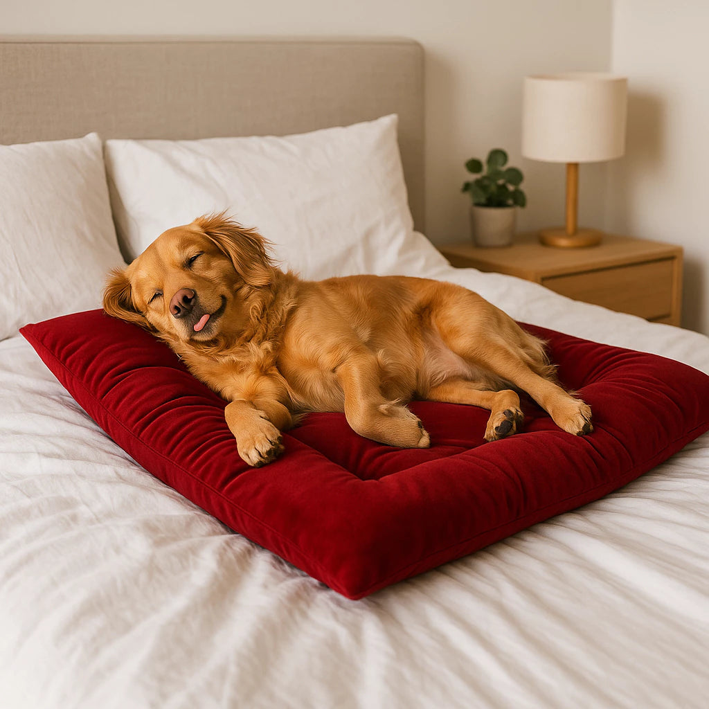 Colchão Pet Luxo com Capitonê ForPatas™ – Conforto Macio e Sofisticação em Várias Cores