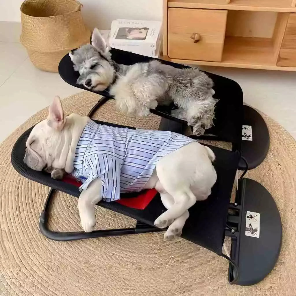 Cama Balanço em Tela Preta para Cães e Gatos Pequenos e Médios – Snouty™ | Conforto Suspenso e Relaxamento Diário