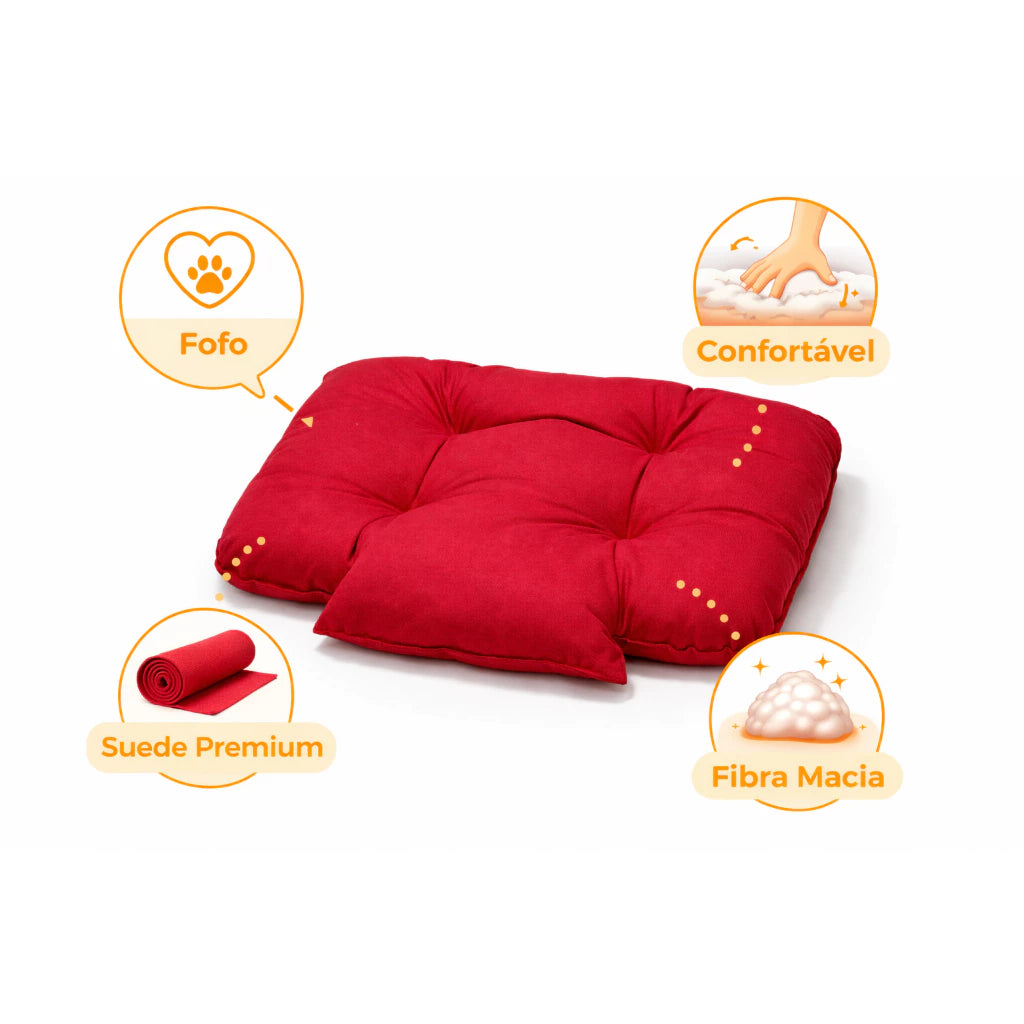 Poltrona Pet Estofada em Madeira Maciça para Cachorro e Gato com Almofada Lavável CozyWood™