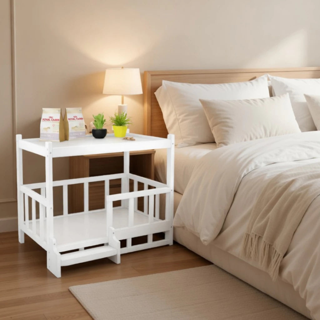 Mesa de Cabeceira Organizador em Madeira Compacta para Cachorro e Gato MultiPet Homey™