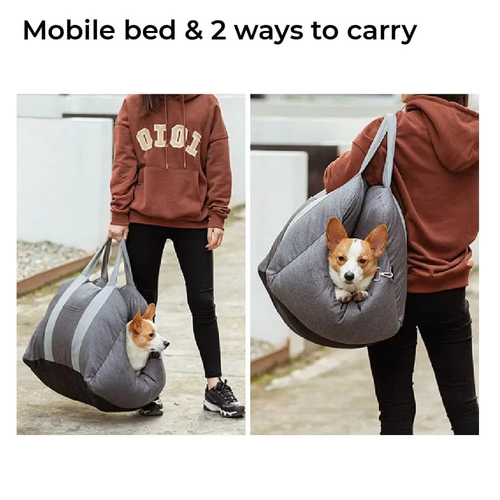 Cama Automotiva Lavável Antiderrapante Desmontável para Cachorro e Gato com Guia de Segurança RideNest™