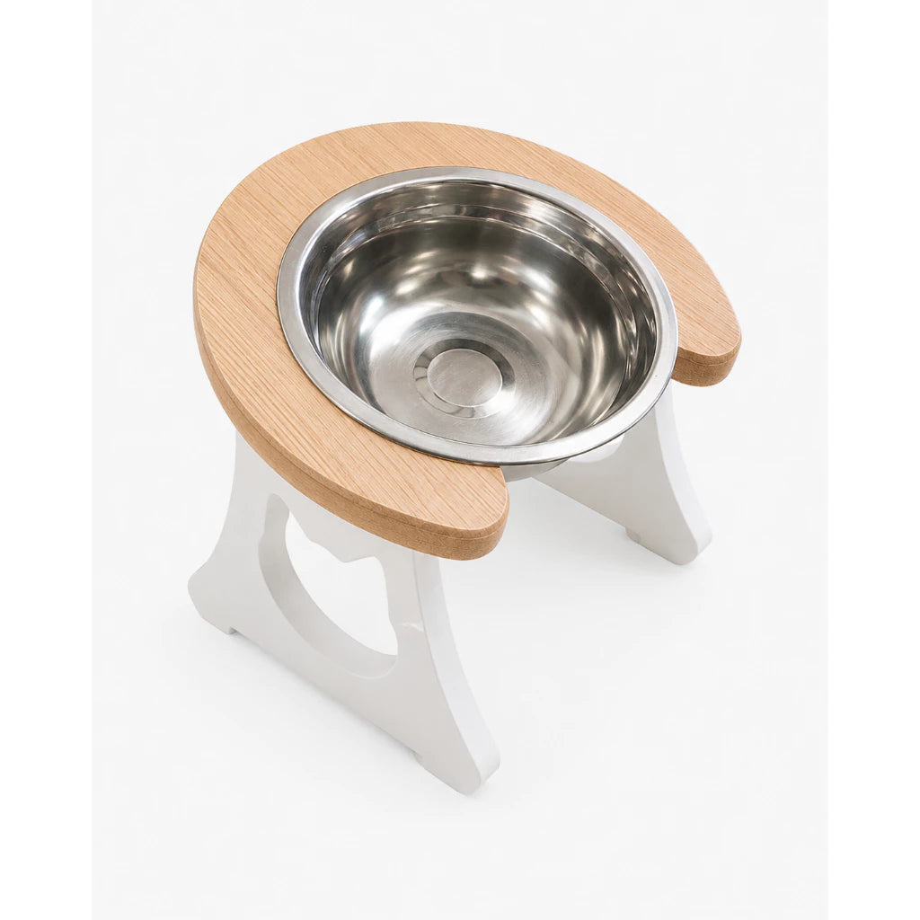 Comedouro Elevado Ergonômico com Tigela Inox 250ml para Gatos e Pets Pequenos Bowli™