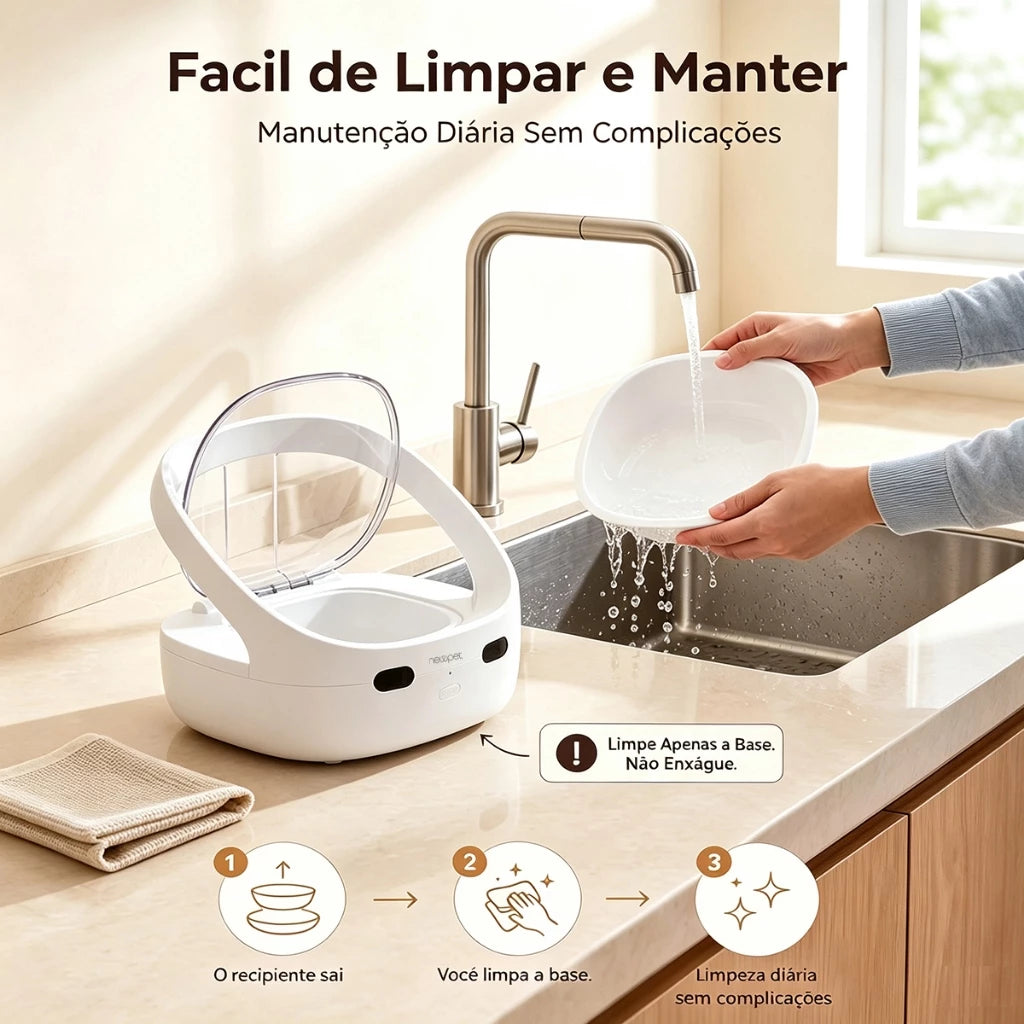 Alimentador Automático com Sensor e Tag Exclusiva para Cachorro e Gato 400ml Bluetooth Newpet™