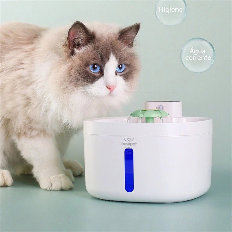 Fonte de Água Automática com Sensor 2,6L para Cachorros e Gatos | Hidratação Inteligente