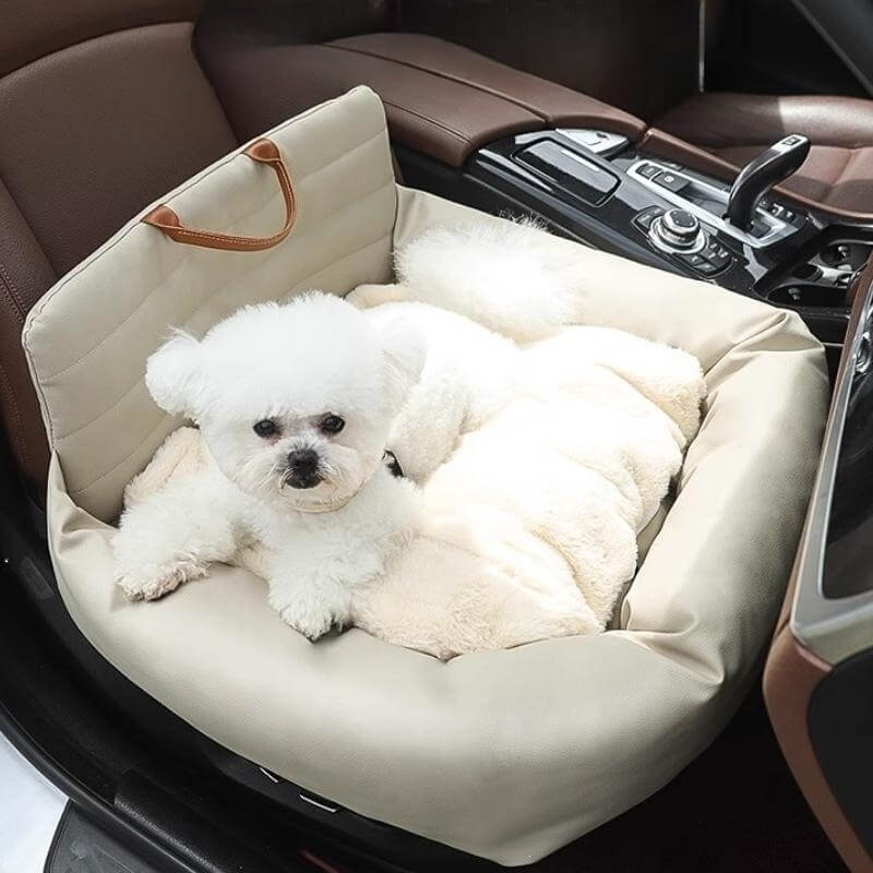 Cama de assento de carro para cachorro de couro sintético à prova d'água para dirigir - Pawzly™ | Exclusivo da ForPatas