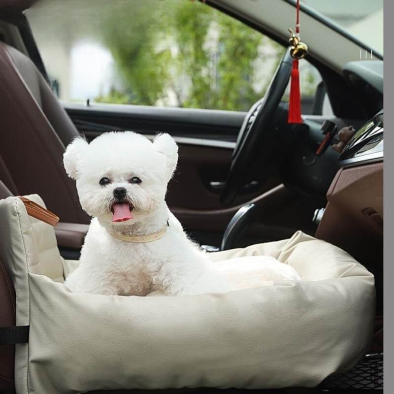 Cama de assento de carro para cachorro de couro sintético à prova d'água para dirigir - Pawzly™ | Exclusivo da ForPatas