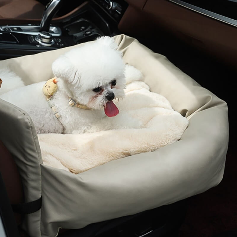 Cama de assento de carro para cachorro de couro sintético à prova d'água para dirigir - Pawzly™ | Exclusivo da ForPatas